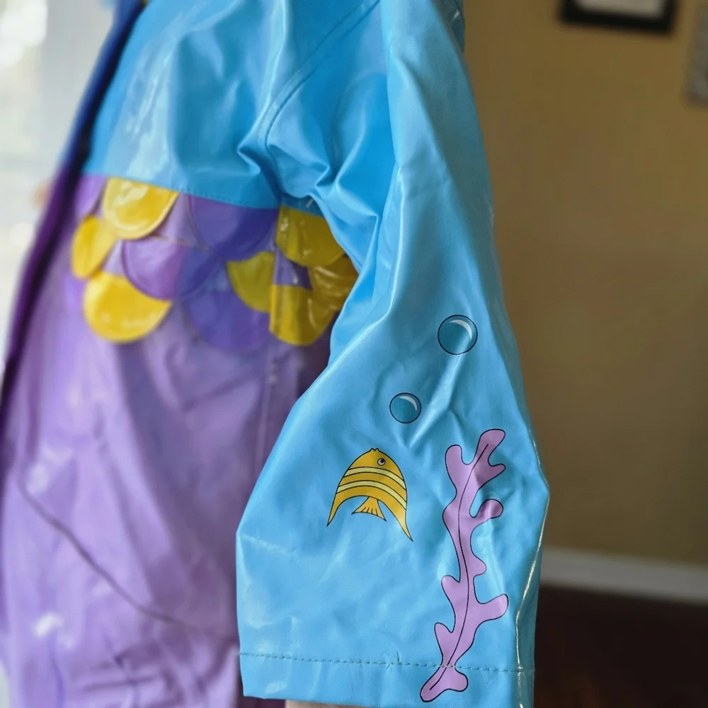 Kidorable Girls Mermaid‎ Raincoat Size 4/5